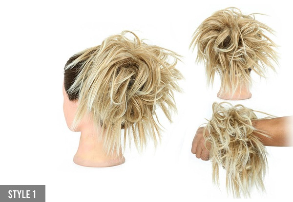 Messy Hair Bun Scrunchy Extensions - Available in Two Styles & Nine Colours & Option for Two-Pack