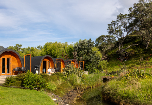 Two-Night Beachside Glamping Stay in a Standard or Deluxe Pod for Two People incl. Late Checkout - Option for Three Night Stay - Coromandel Shelly Beach