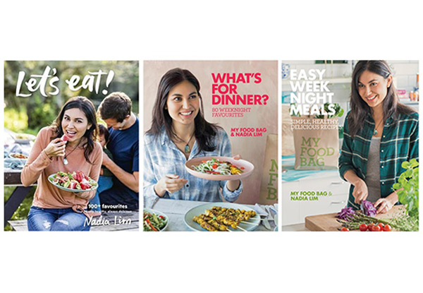 Nadia Lim's Cookbooks - Options for Bundles of Newly Released 'Lets Eat', 'Whats for Dinner',  'Easy Weeknight Meals' or for One of Each Book