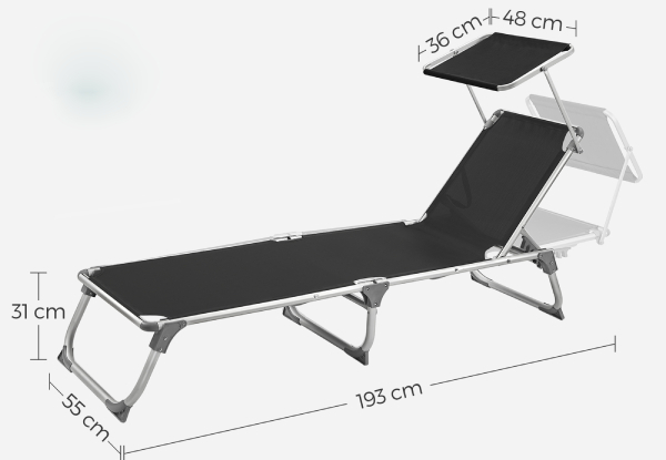 Songmics Aluminium Sun Lounger