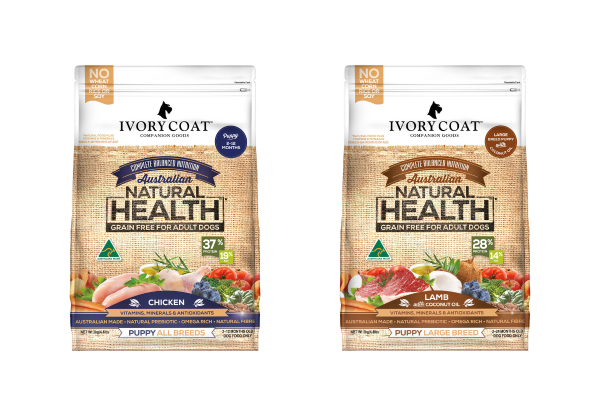 Four 2kg Bags of Ivory Coat Dry Dog Food Puppy Range - Two Options Available - 48-Hour Flash Sale - While Stocks Last