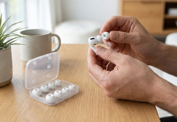 Four Pairs Silicone Ear Tips Compatible with Apple AirPods Pro 3