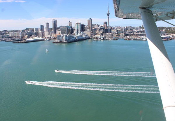 Rangitoto & City Scenic Flight for One Person - Option to incl. a Three-Course Fine Dining Experience