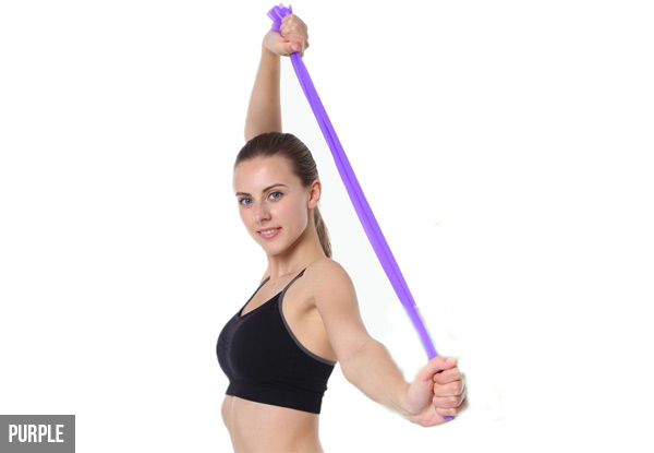 Yoga Pilates Stretch Resistance Band - Seven Colours Available