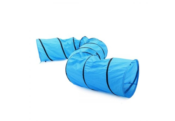 Portable Dog Training & Exercise Tunnel With Carry-Bag