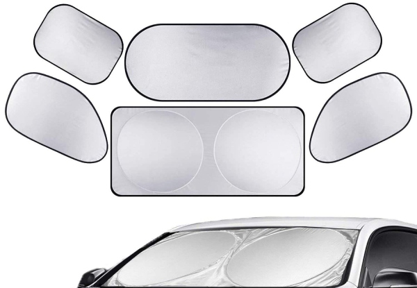 Six-Piece Universal Car Window Heat Reflector