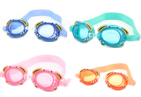 Children's Waterproof Anti-Fog Swimming Goggles - Four Colours Available
