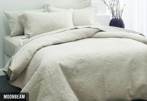 Chantel Bedspread - Available in Two Colours, Two Sizes & Option for Extra European Pillowcase