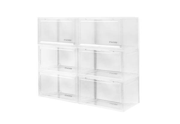 Stackable Acrylic Shoe Display Case - Available in Two Colours & Option for Six-Pack