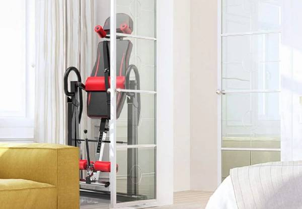 Gravity Inversion Table with Headrest & Adjustable Protective Belt