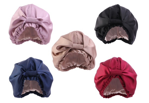 Five-Pack Women's Satin Sleeping Bonnet