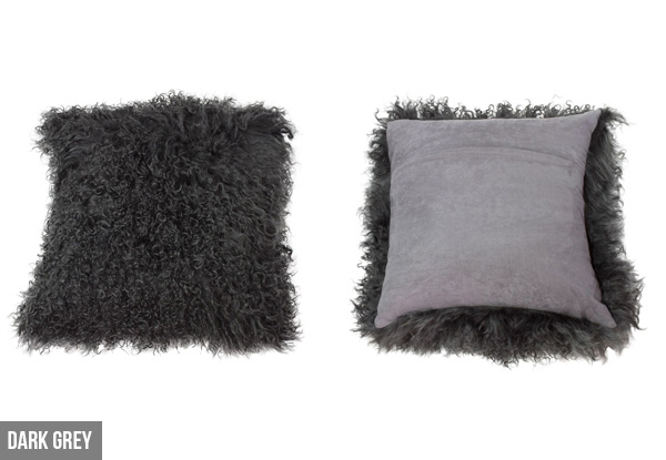 Genuine Premium Mongolian Sheep Wool Filled Cushion - Nine Colours Available