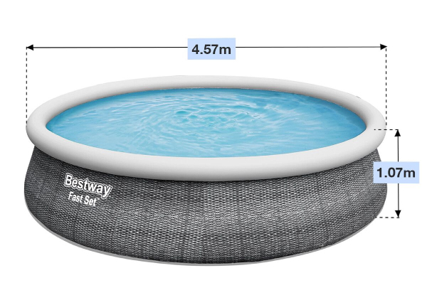 Bestway 4.57m Above-Ground Round Swimming Pool