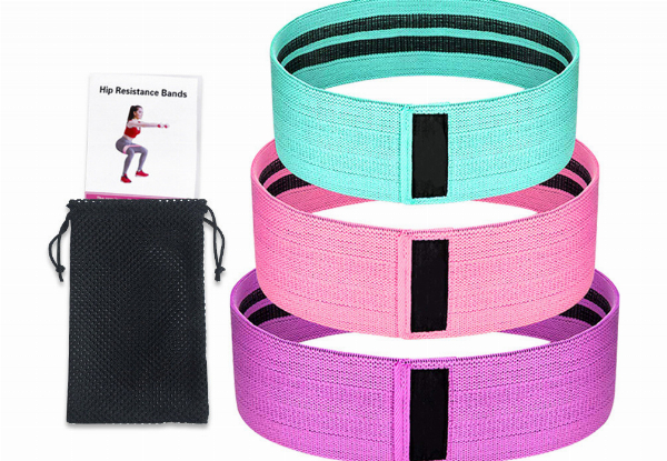 Set of Three Exercise Resistance Bands