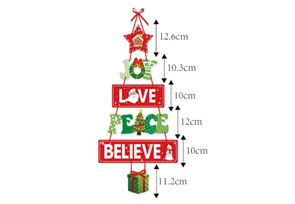 Merry Christmas Hanging Wreath Decor - Six Styles Available