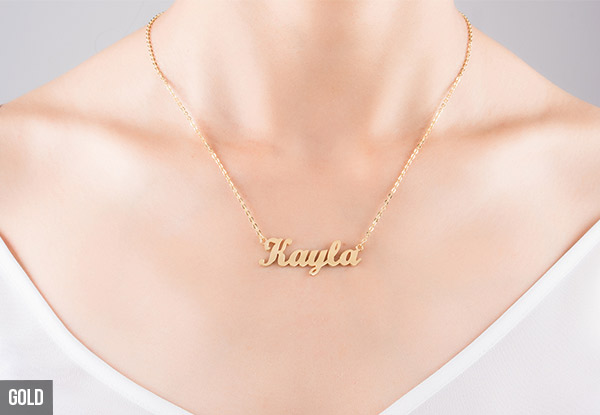 Personalised 925 Name Necklace with Three Colours Available - Additional Delivery Charges Apply