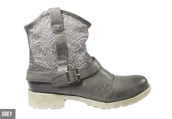 Women’s Short Lace Designer Boot with Low Block Heel - Three Colours Available