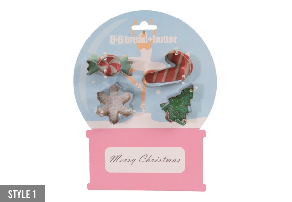 Bread & Butter Four-Piece Christmas Cookie Cutter Set - Available in Five Styles & Options for Six-Piece - Elsewhere Pricing $31.99