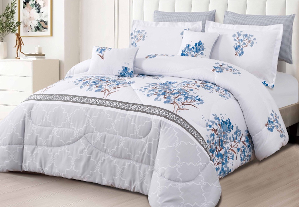 Liveinstyle Seven-Piece Floral Comforter Set - Available in Three Sizes