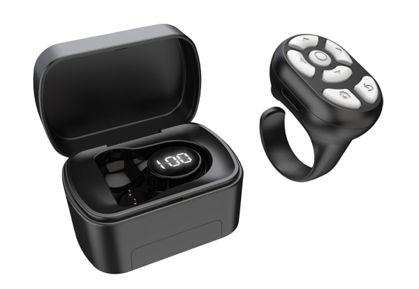 Two-in-One Bluetooth Remote Control Page Turner Ring - Available in Two Colours & Option for Two-Pack