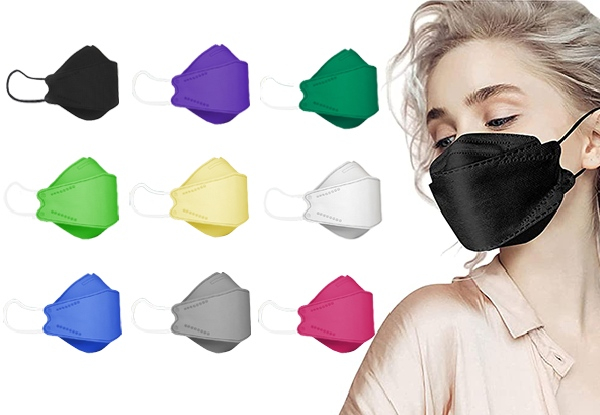 40-Pack Disposable Face Masks - Ten Colours Available - Option for 100-Pack