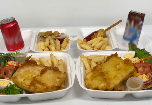 Takeaway Packages - Options incl. Fish, Hot Dogs, Chips, Beef Burgers & Kiddie Meals