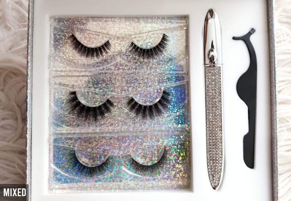 Luxury Lashes Magic Eyeliner Kit incl. Set of Magic Lashes & Eyeliner - Three Styles Available
