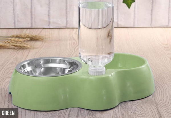 Two in One Pet Water & Food Feeder - Two Colours Available