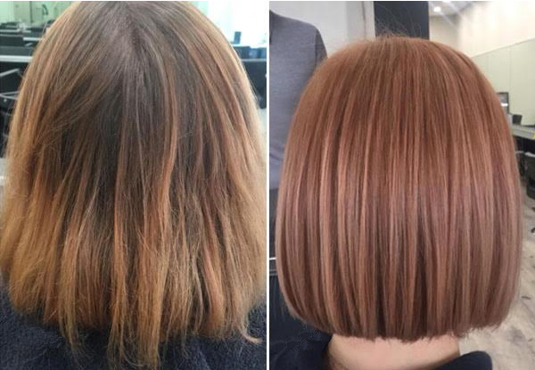 Half Head of Foils or Global Colour incl. OLAPLEX Treatment, Shampoo Service, Head Massage, Style Cut & Blow Dry Finish - Two Locations Available