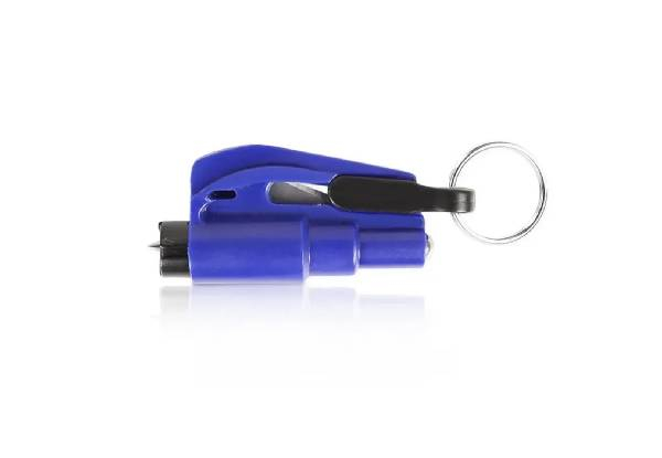 Three-in-One Portable Car Window Safety Hammer - Eight Colours Available