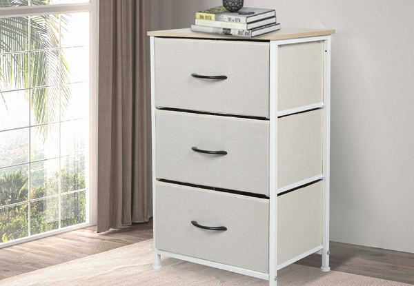 Levede Tallboy Storage Bedside Cabinet - Available in Two Colours & Two Options