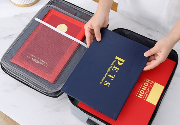 Fireproof Document Bag with Lock - Two Colours & Two-Pack Available