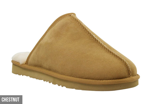 Auzland Men’s 'Andy' Classic Australian Sheepskin UGG Scuffs - Two Colours Available