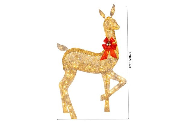 Three-Piece Outdoor Christmas Reindeer LED Lights