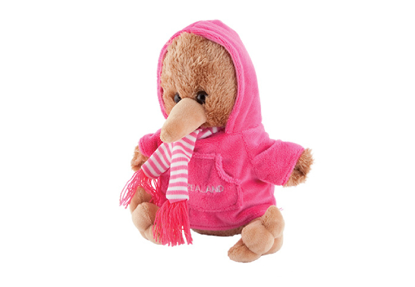 Sitting Kiwi Soft Toy with Jacket & Scarf - Two Colours Available
