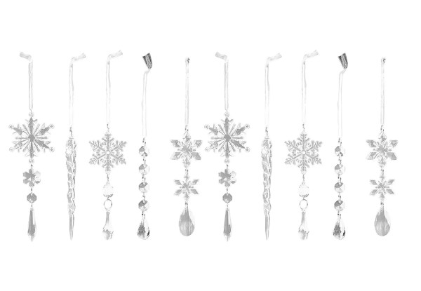 10-Piece Christmas Hanging Ornament Set - Option for Two-Set