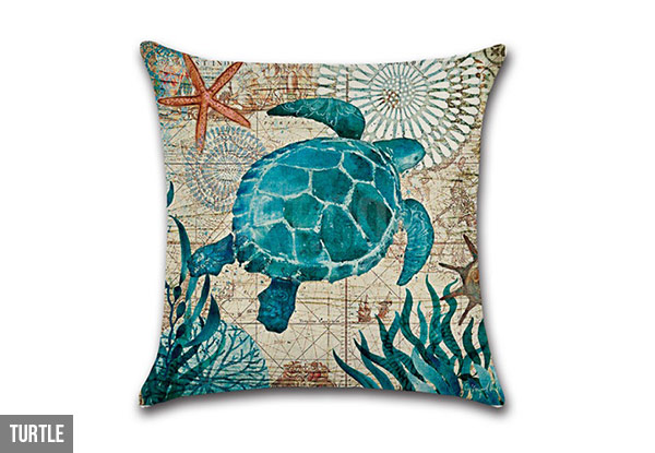Ocean Print Cushion Cover - Four Styles Available