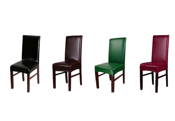 PU Leather Chair Cover - Four Colours Available & Options for up to Three