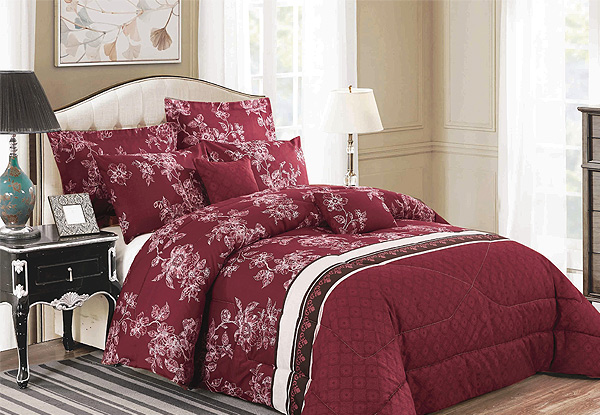 Seven-Piece Comforter Set - Three Sizes & Two Colours Available