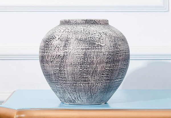Retro Clay Decor Flower Vase - Three Sizes Available