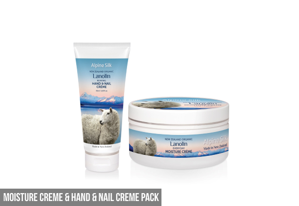 Organic Lanolin Moisture Crème & Hand & Nail Crème - Option for Organic Lanolin Gift Pack