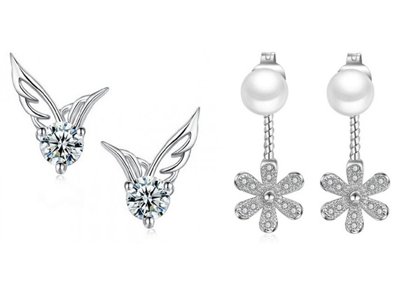 Angel Wings or Pearl & Blossom Earrings
