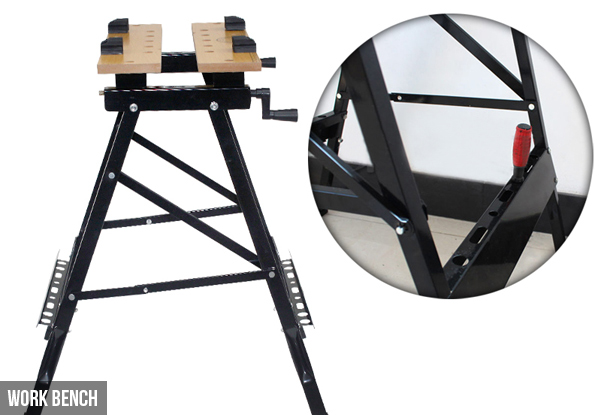 $34.99 for an Adjustable Saw Horse Work Bench, or $69.99 for a Set of Two Saw Horses with Extendable Legs