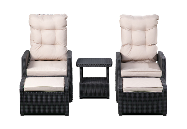 Five-Piece Outdoor Recliner Set