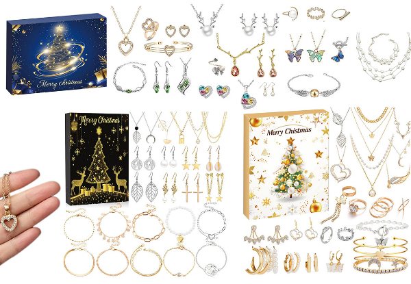 Christmas 24 Days Jewelry Advent Calendar - Available in Three Styles