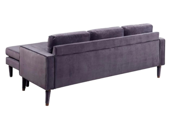 Padua Sofa in Grey Velvet