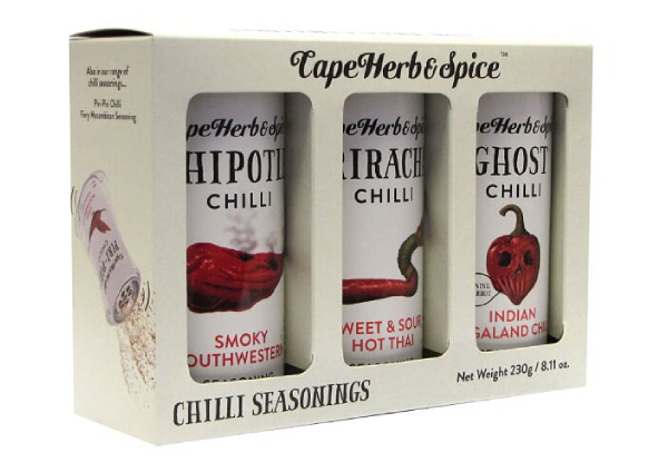 Three-Pack of Cape Herb Chilli Seasoning Tins