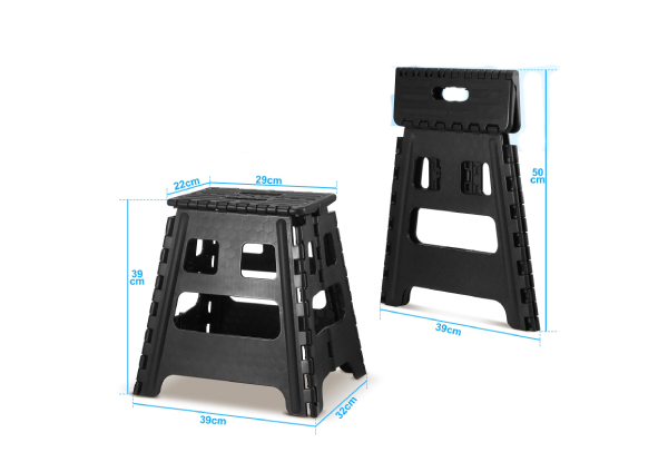 Foldable Step Stool with Handle - Two Colours Available