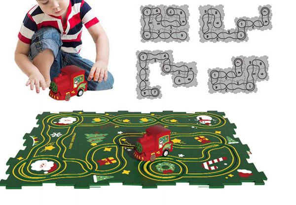 Christmas Kids DIY Assembling Puzzle Rail Car Toy Set - Three Options Available