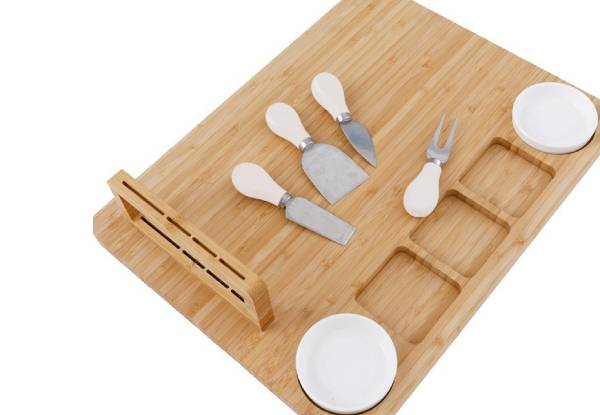 Bamboo Cheese Board & Knife Set